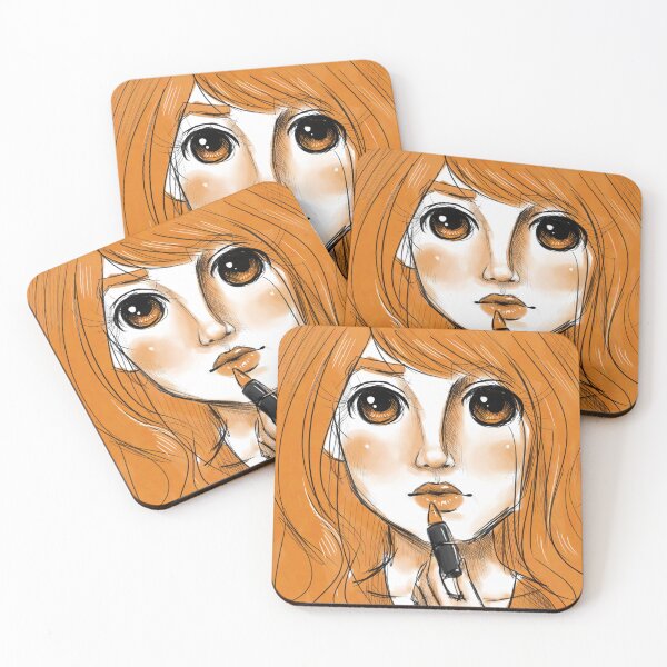 Item preview, Huevember 2019: Day Six " Tangerine Lips" designed and sold by LilyTreeArt.