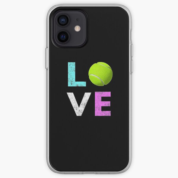 Cadeau de tennis génial pour les filles et les femmes LOVE Tennis Love Coque souple iPhone