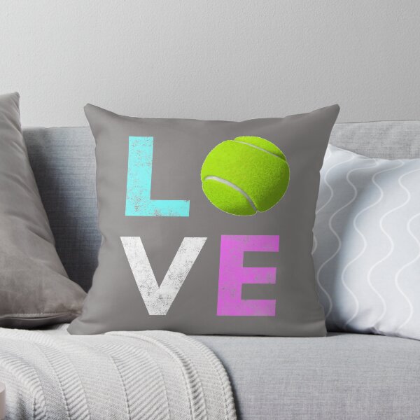 Awesome Tennis gift for Girls & Women LOVE Tennis Love Throw Pillow