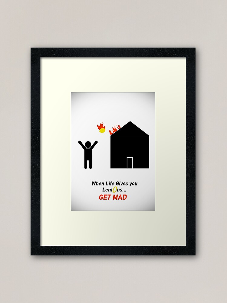 when life gives you lemons get mad portal 2 framed art print by thefilmgeek redbubble