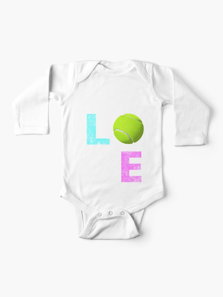Toddler Childrens Tennis Love Printed Long Sleeve 100/% Cotton Infants Tee Shirt