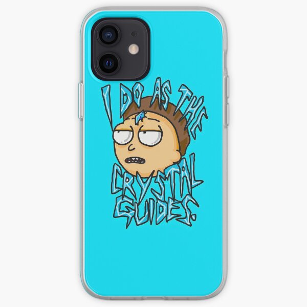 Morty "I Do As The Crystal Guides" quote from Rick and Morty™ Death Crystal iPhone Soft Case