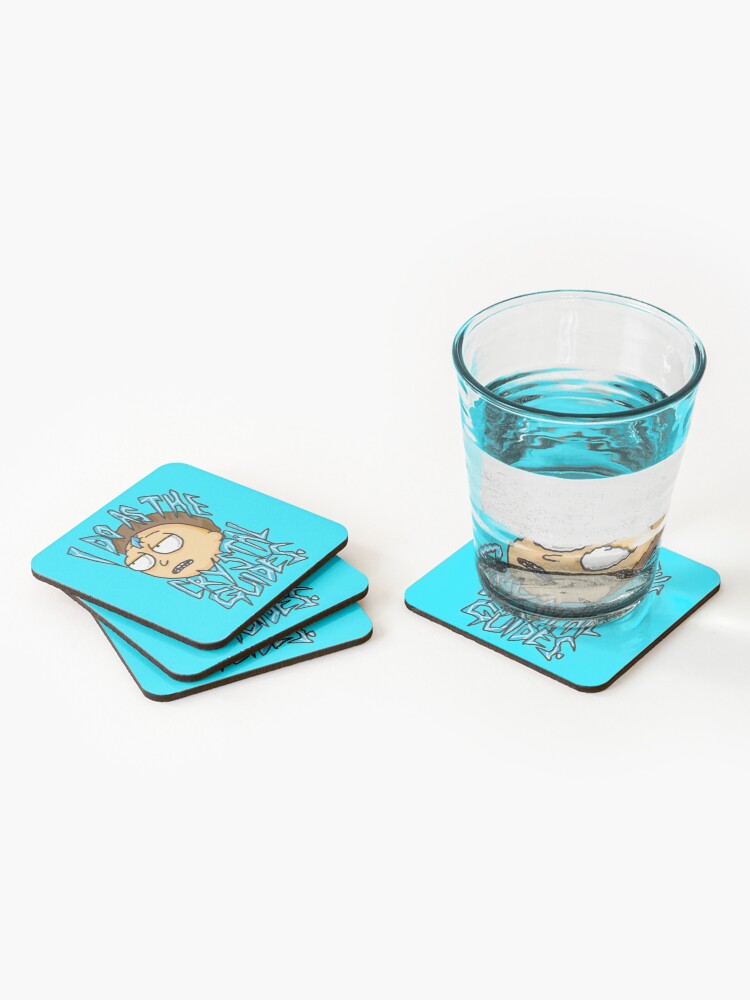Alternate view of Morty "I Do As The Crystal Guides" quote from Rick and Morty™ Death Crystal Coasters (Set of 4)