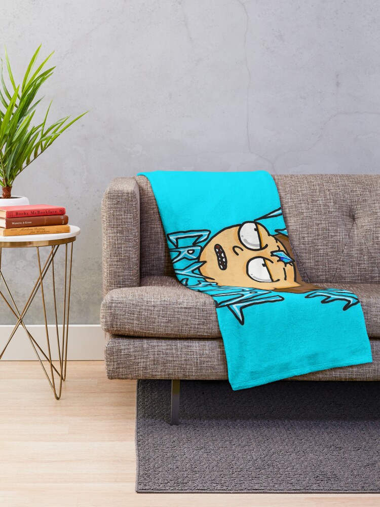 Alternate view of Morty "I Do As The Crystal Guides" quote from Rick and Morty™ Death Crystal Throw Blanket