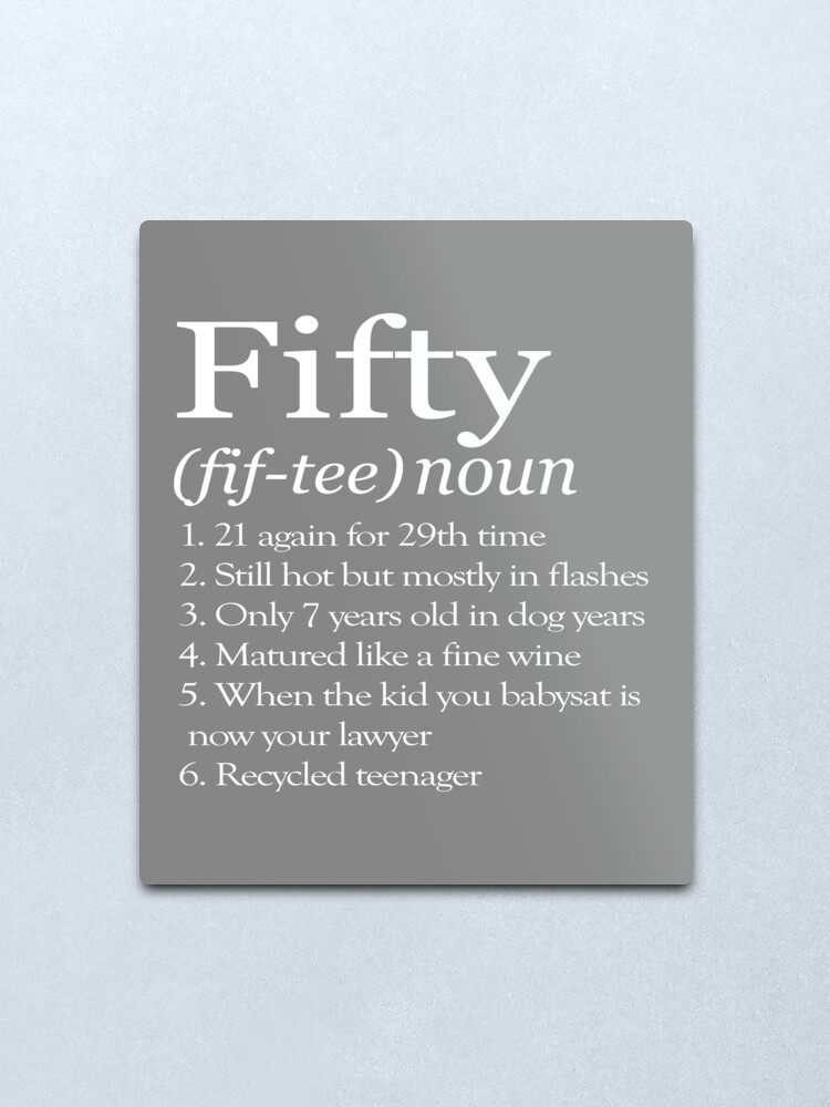 "Funny Fifty definition great 50th Birthday gift for men ...