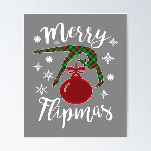 Item preview, Top Fun Merry Flipmas Christmas Gymnastics Design designed and sold by LGamble12345.