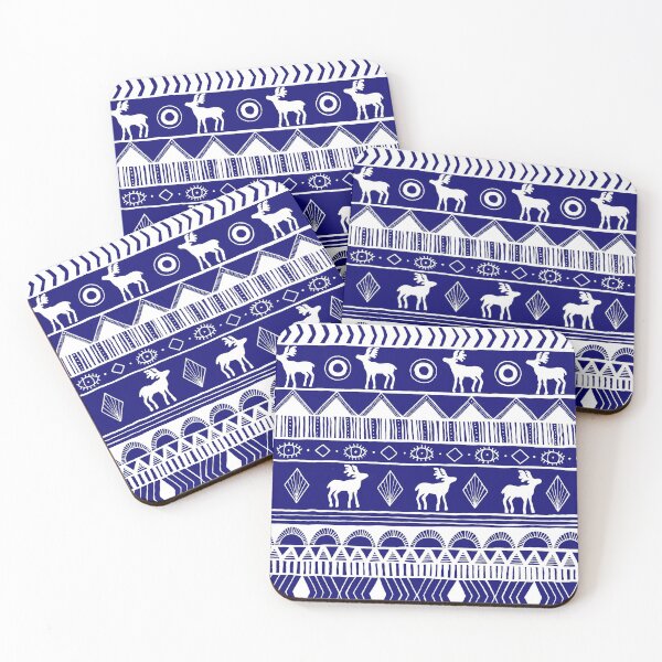 Item preview, Christmas Pattern | White Reindeer designed and sold by inkhivecreative.