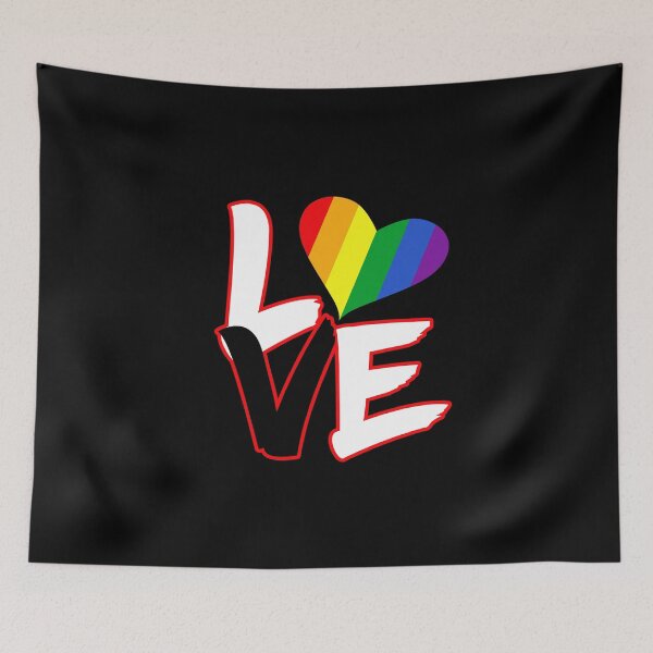 Item preview, LGBT Pride Rainbow Heart T Shirt designed and sold by Urbane  Designs.