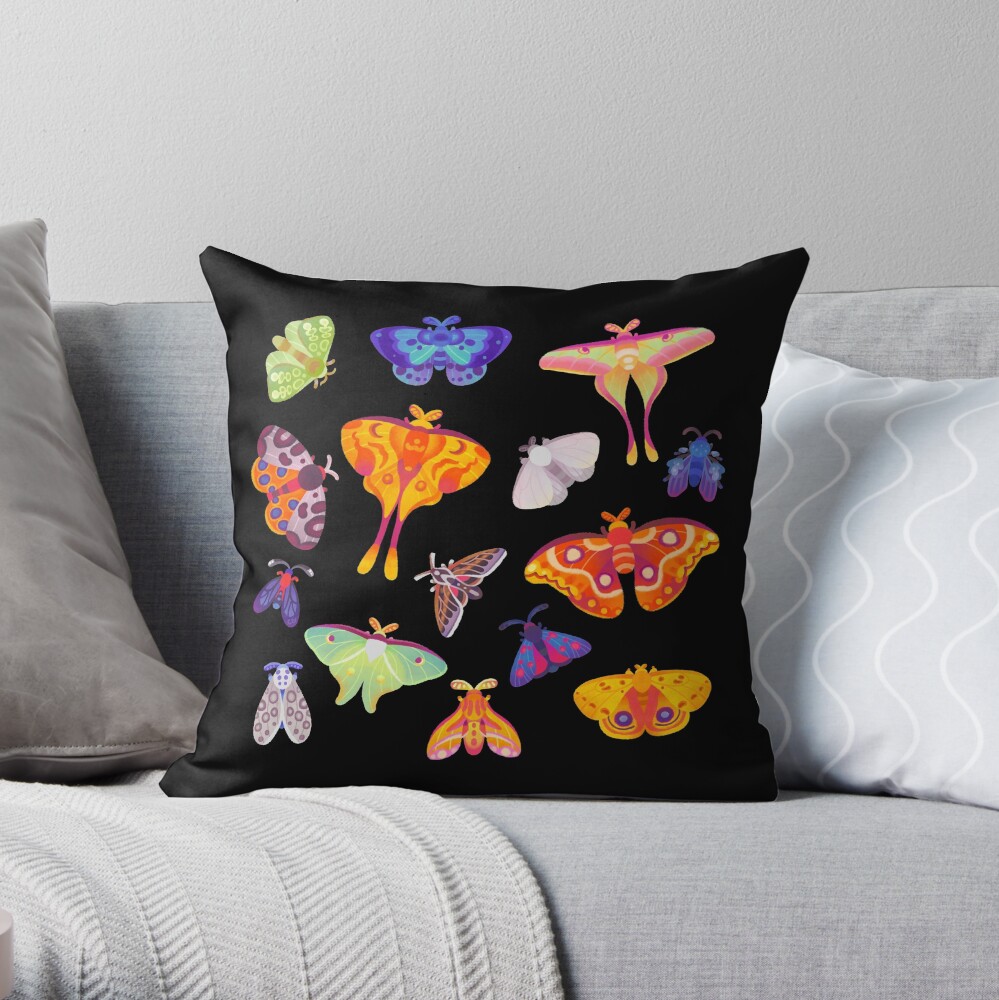 Moth Throw Pillow