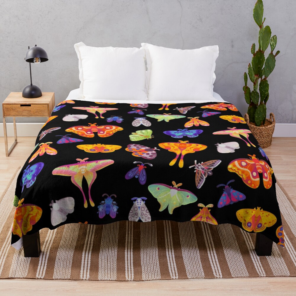 Moth Throw Blanket