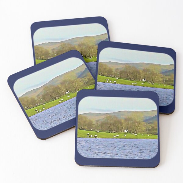 Item preview, Sheep grazing on the shore designed and sold by DAscroft.