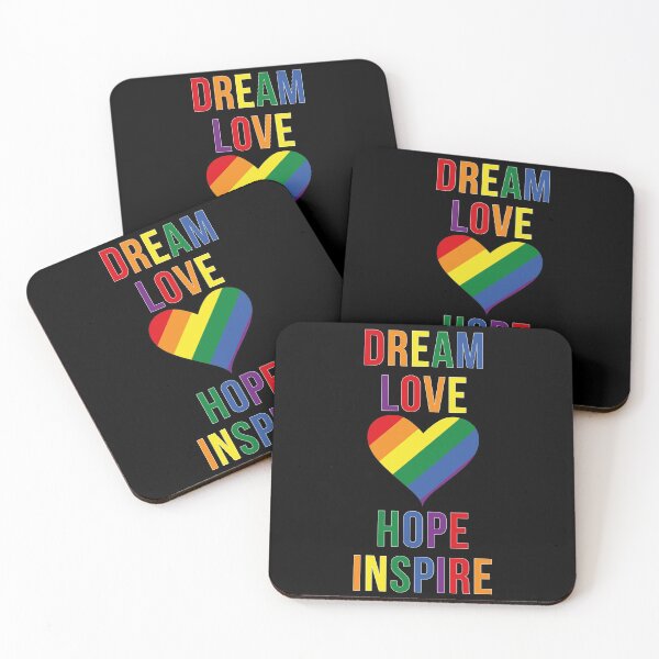 Item preview, Dream Love Hope Inspire LGBT Pride T Shirt designed and sold by Urbane  Designs.