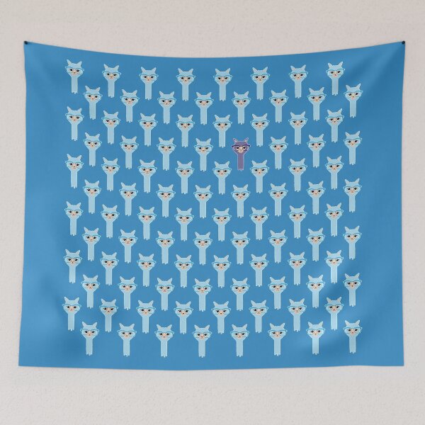 Item preview, blue lama alpaca outcast designed and sold by HotVector.