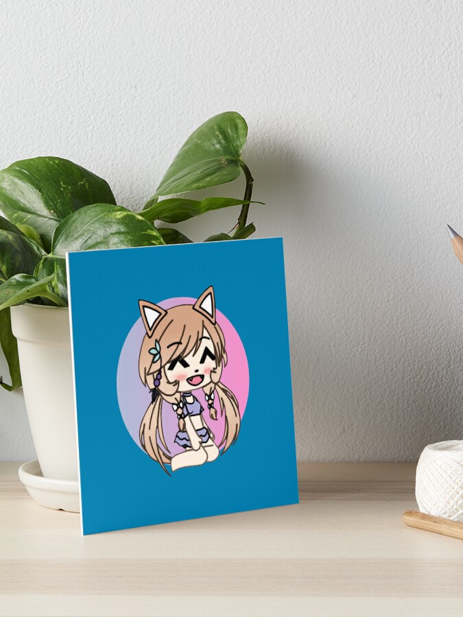 Cute Gacha Life style Kawaii Chibi Kitty Girl Anna Chan Sticker for Sale  by pignpix