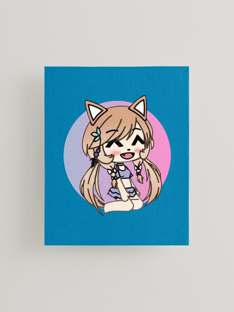 Cute Gacha Life style Kawaii Chibi Kitty Girl Anna Chan Sticker for Sale  by pignpix