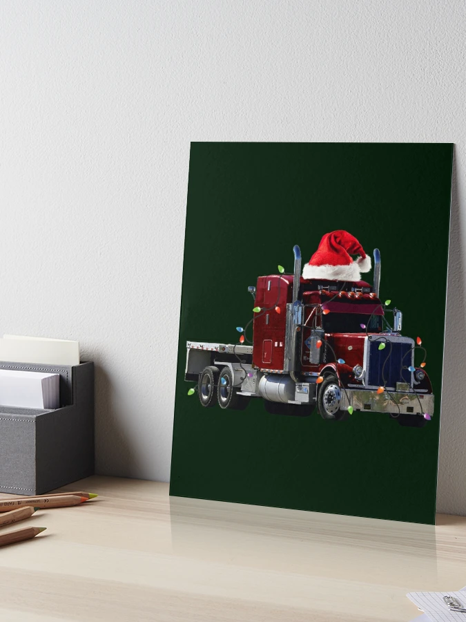 Galeriedruck for Sale mit Lustiges Weihnachts-LKW-Fahrer-Geschenk -  glückliches Feriengeschenk - Neonweihnachtslichter - Fernlastfahrer von  kntranhoang