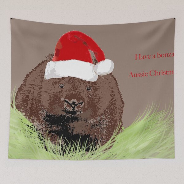 Item preview, Wombat (Vombatus ursinus) christmas designed and sold by ChrissyWild.