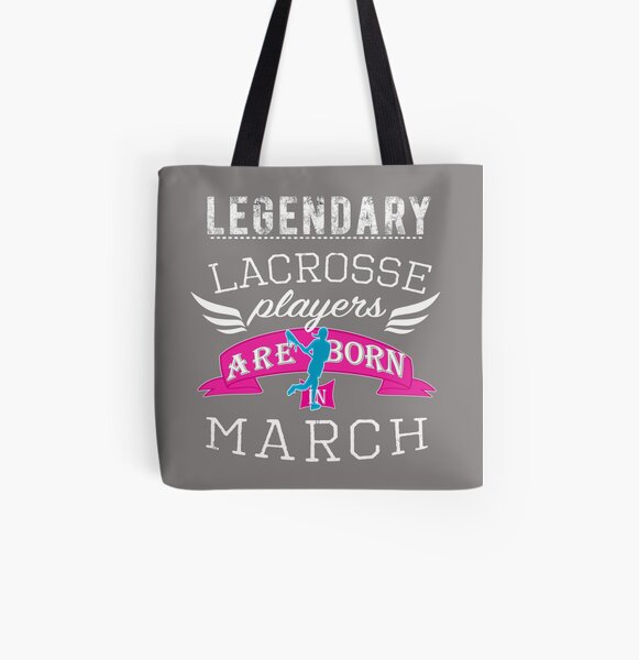 Canvas Shopping Tote Bag Born to Play Lacrosse Sports Sports Beach Bags for Women