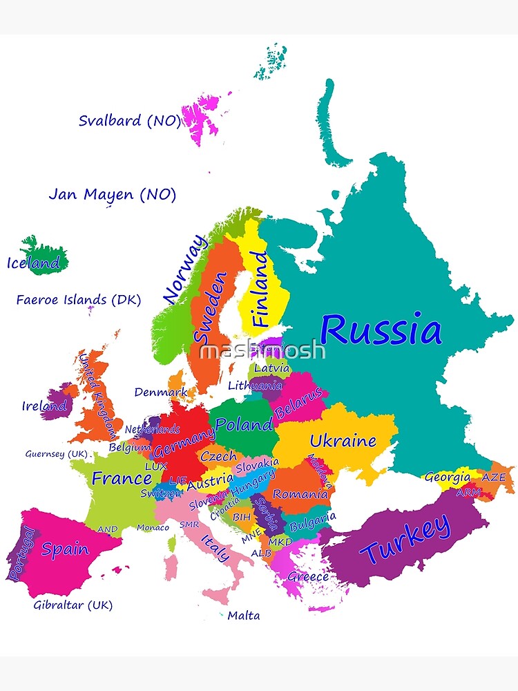 Mapas de los 5 continentes (países)  Mapa de europa, Mapa paises europa, Mapa  europa capitales