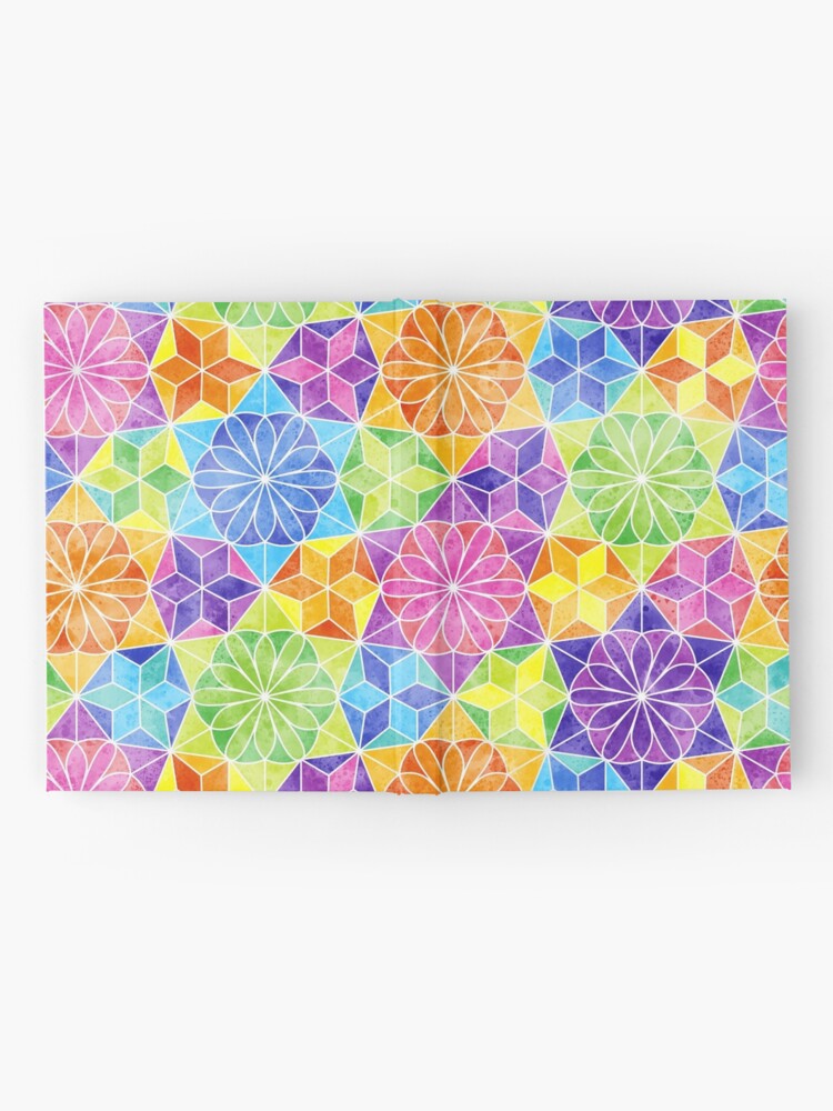 Alternate view of Rainbow mandala kaleidoscope Hardcover Journal