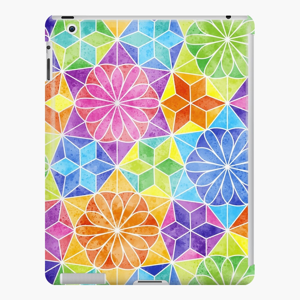 Rainbow mandala kaleidoscope iPad Case & Skin