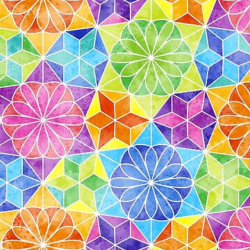Artwork thumbnail, Rainbow mandala kaleidoscope by nobelbunt