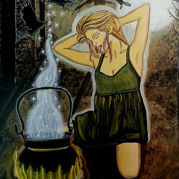Artwork thumbnail, Moon Potion - Witch Art by Carol Ochs