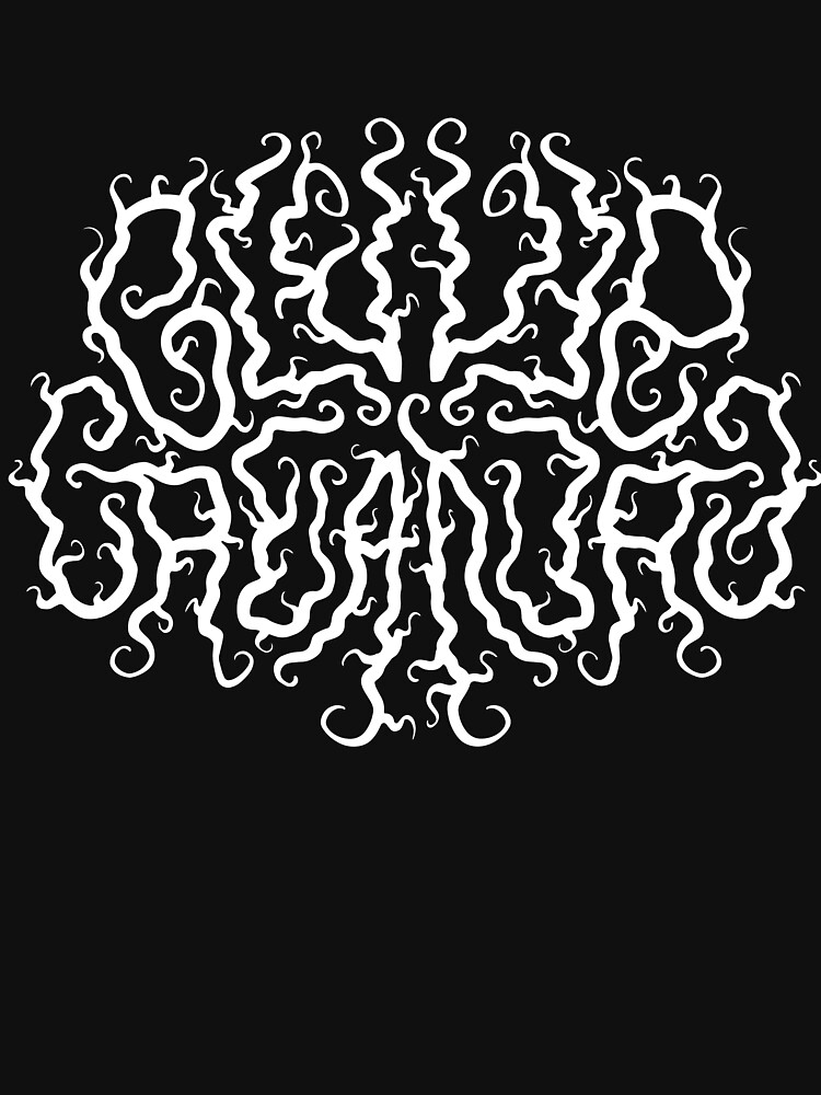 Death Metal Logo - White by clevercreature