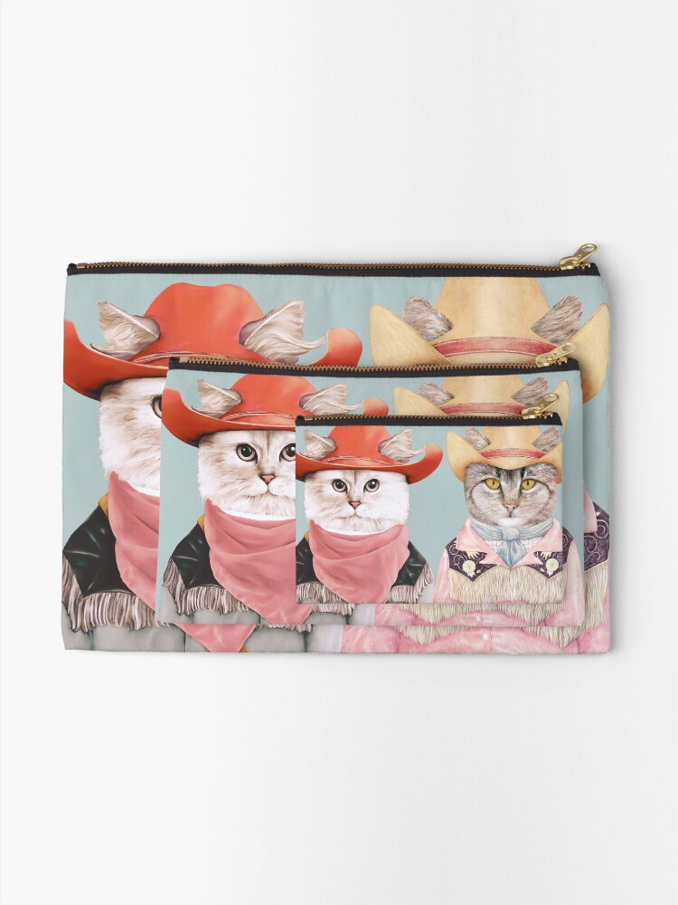 Alternate view of Cowboy Cats Zipper Pouch