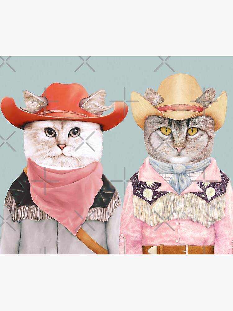 Artwork view, Cowboy Cats designed and sold by AnimalCrew
