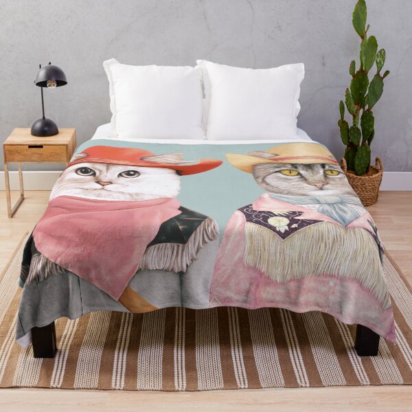 Cowboy Cats Throw Blanket
