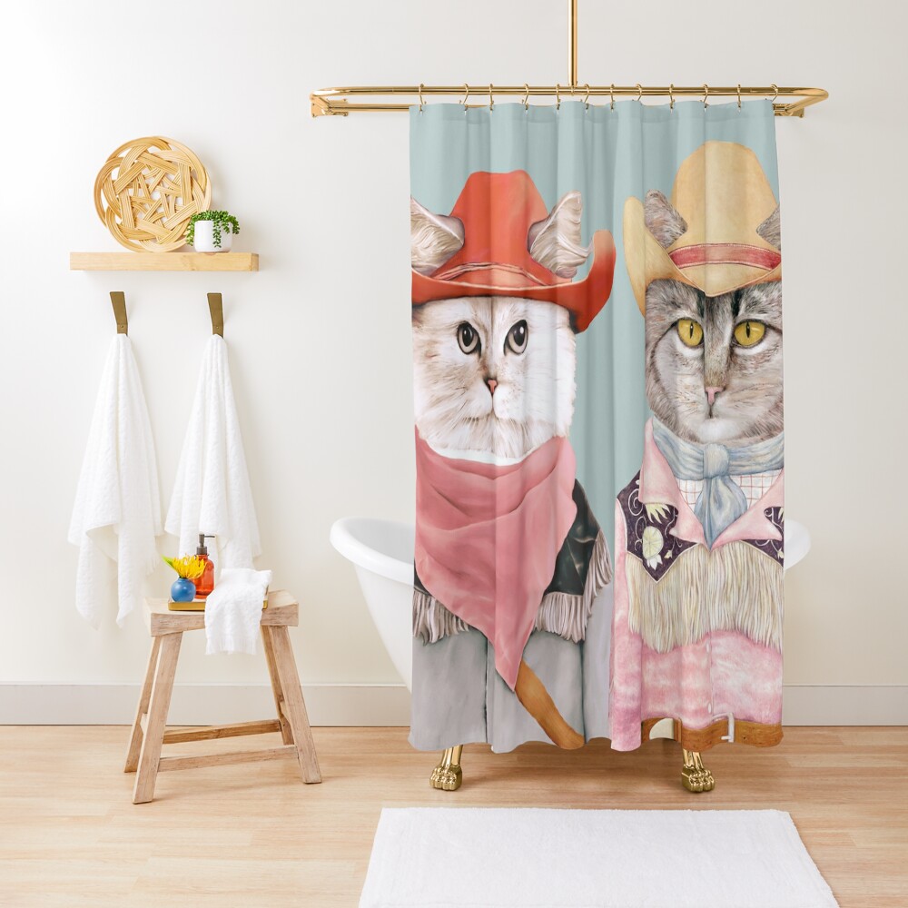 Cowboy Cats Shower Curtain