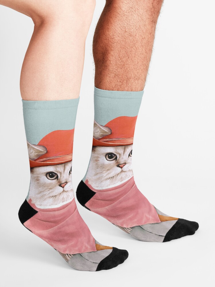Alternate view of Cowboy Cats Socks
