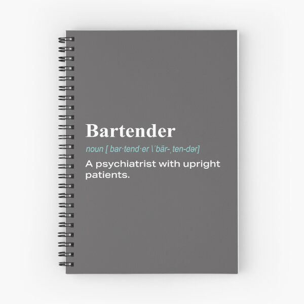 Item preview, Funny Bartender Funny Gift Definition on dark designed and sold by LGamble12345.