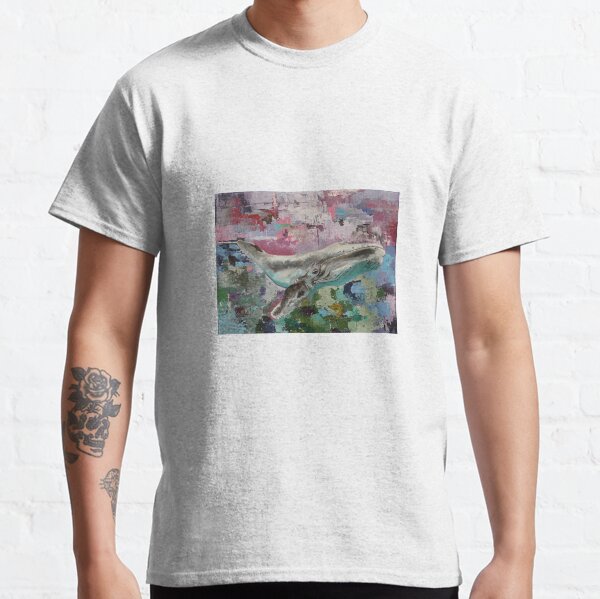Humpback whale on abstract background Classic T-Shirt