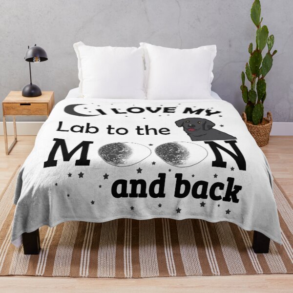 Item preview, I Love My Lab (Labrador Retriever) to The Moon And Back - Christmas And Birthday Gift Ideas (Black Font) designed and sold by ASClothDesign.