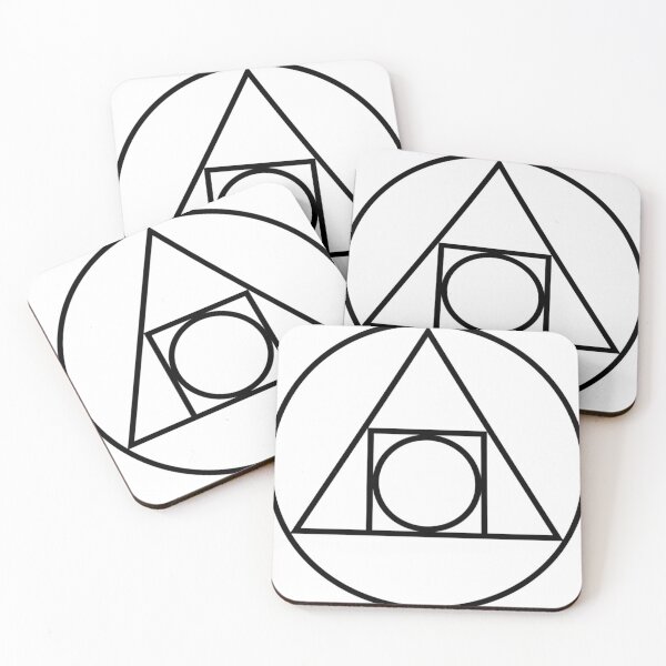 Symbol triangle circle square Coasters (Set of 4)