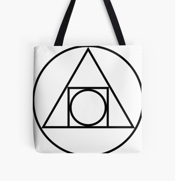Symbol triangle circle square All Over Print Tote Bag