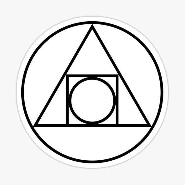 Symbol triangle circle square Sticker