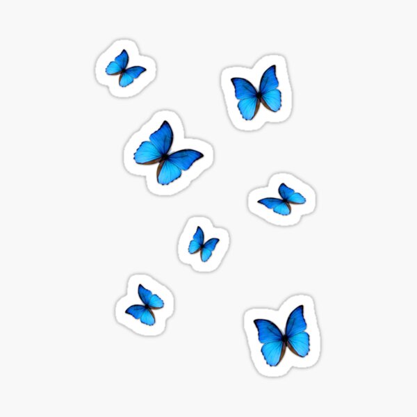 vsco blue butterflies Sticker
