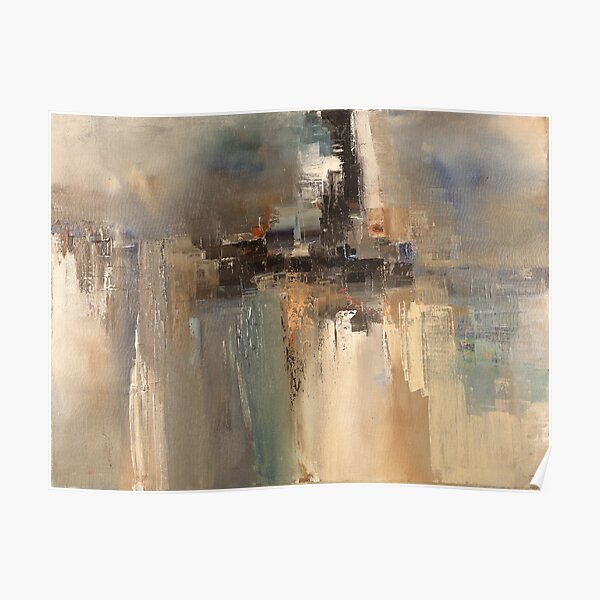 Rainy day through window abstract art Poster