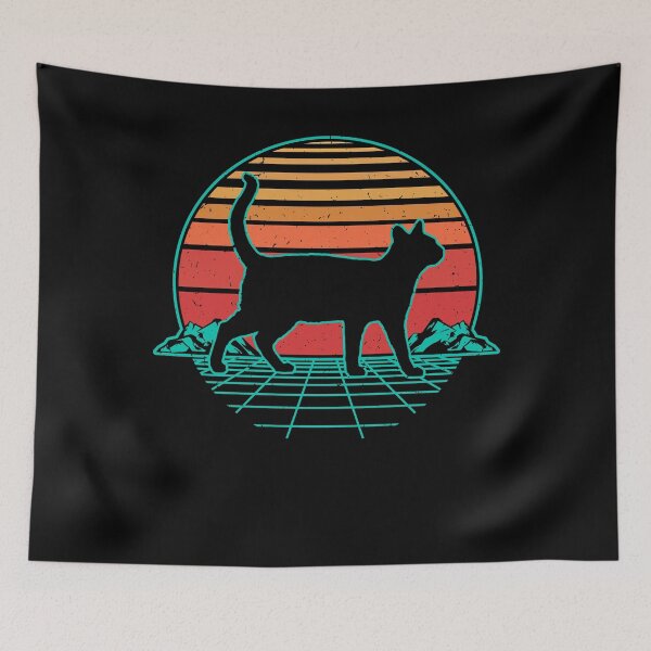 Item preview, Retro Vintage Retrowave Cat Cats designed and sold by Paul87.