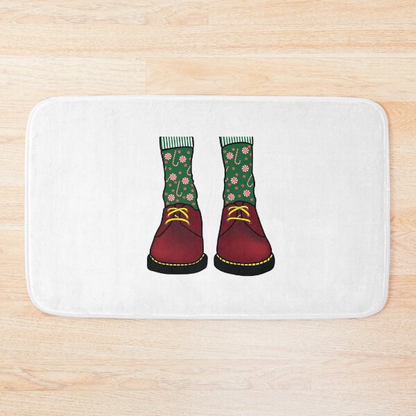 Artikelvorschau, Dr. Martens Weihnachtsstiefel mit Weihnachtssocken entworfen und verkauft von Dev Life Designs.