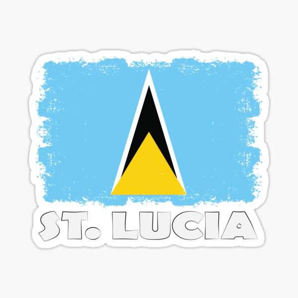 Item preview, St Lucia National Flag Distress  designed and sold by IdentiTee Studios.