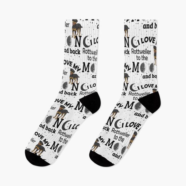 Item preview, I Love My Rottweiler to The Moon And Back - Christmas And Birthday Gift Ideas (Black Font) designed and sold by ASClothDesign.