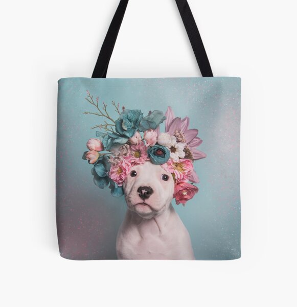 Flower Power, Salty All Over Print Tote Bag