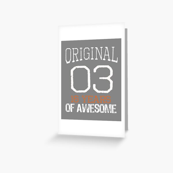 Top Original 03 boys 16th Birthday Gift Design Greeting Card