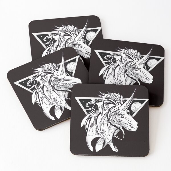 Item preview, Beautiful Unicorn Warrior All Black designed and sold by Highlandwarrior.