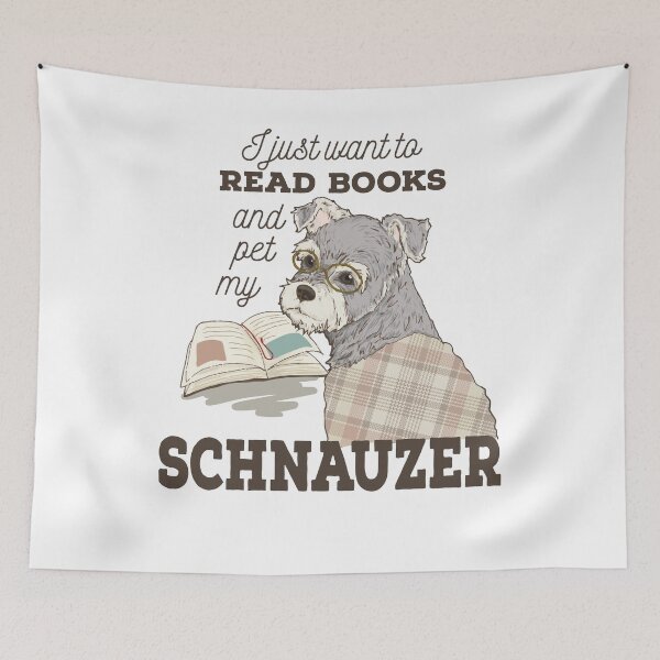Item preview, Schnauzer Cartoon Book Lover Gift designed and sold by MrEddie10.