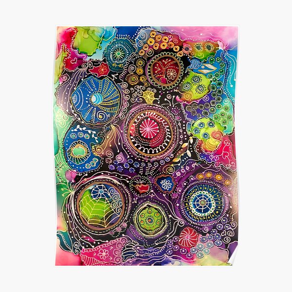 Psychedelic Doodles Poster